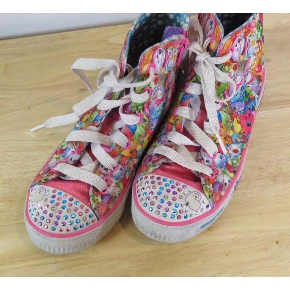 SPK by Skechers Light Up Hi-Top Zip Youth Girl's Sneaker Shoe Twinkle Size 3